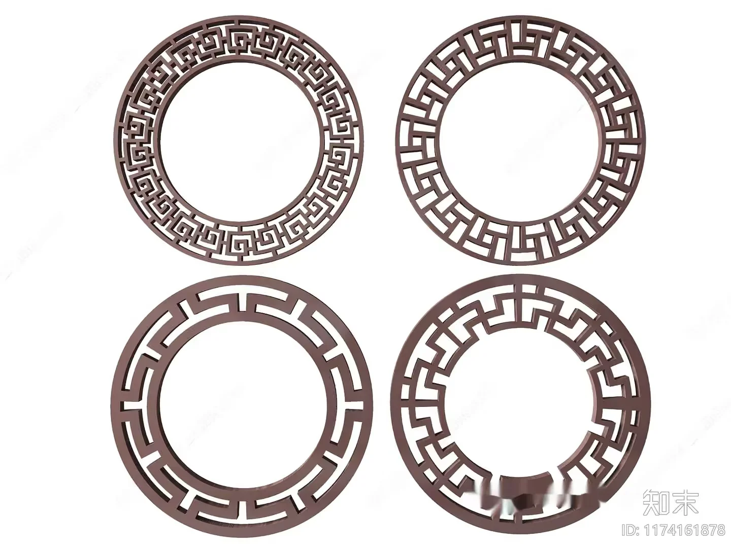 Circular Decorative Elements 3D Model – 16273 – VRAY Render