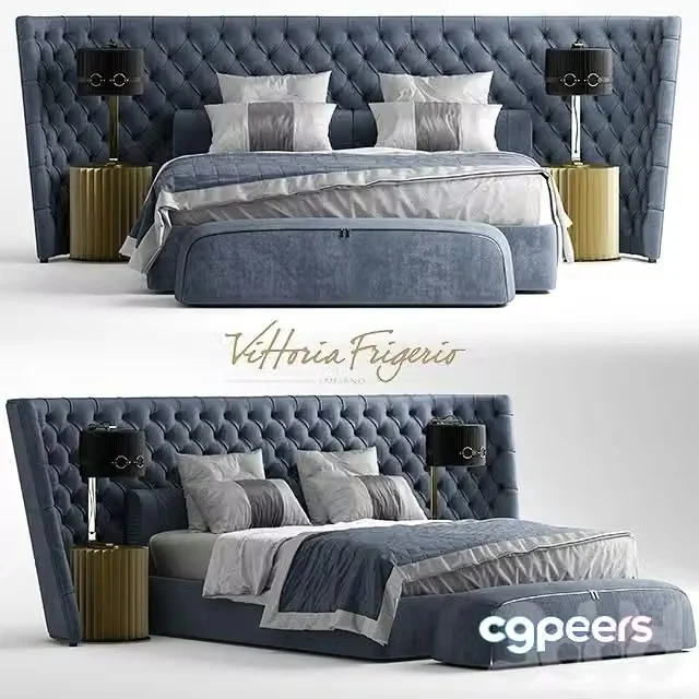 3ds Max Free – Bed vittoria frigerio MEDICI LARGE