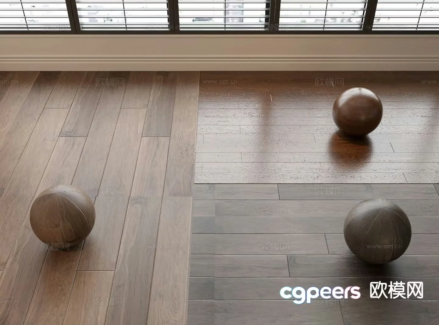 Modern wood flooring 3d model