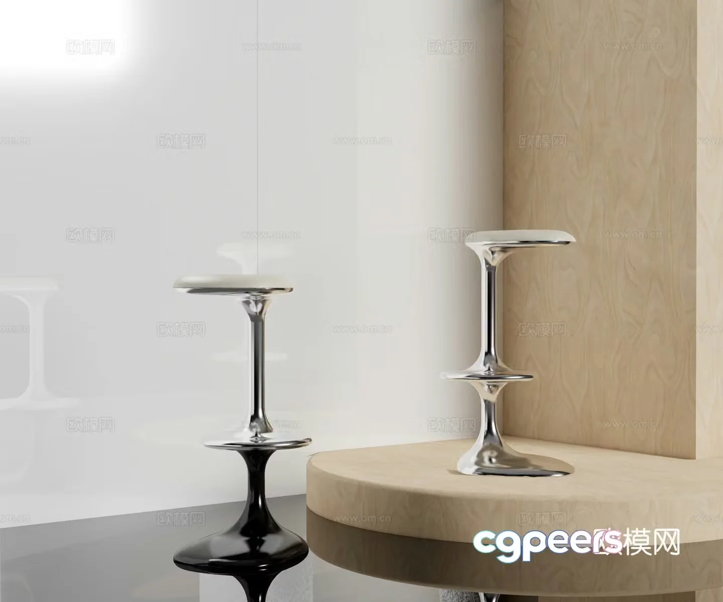 Modern bar stool bar stool high stool 3d model