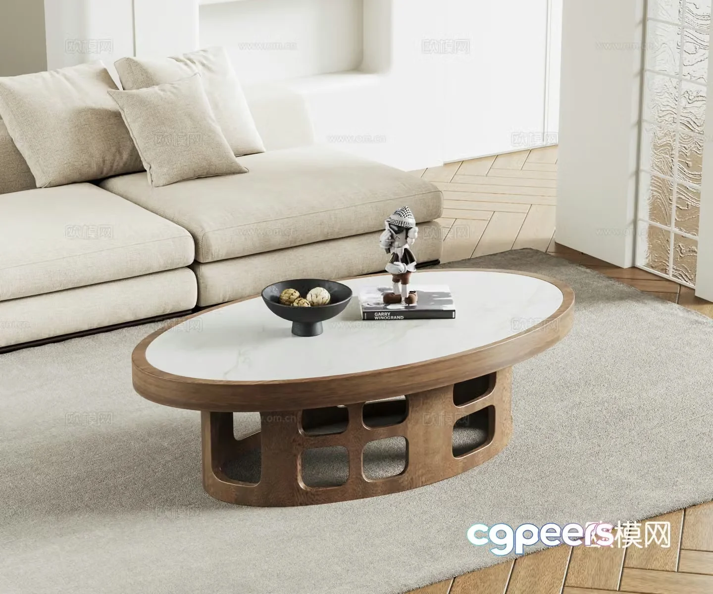 Modern coffee table 3d model