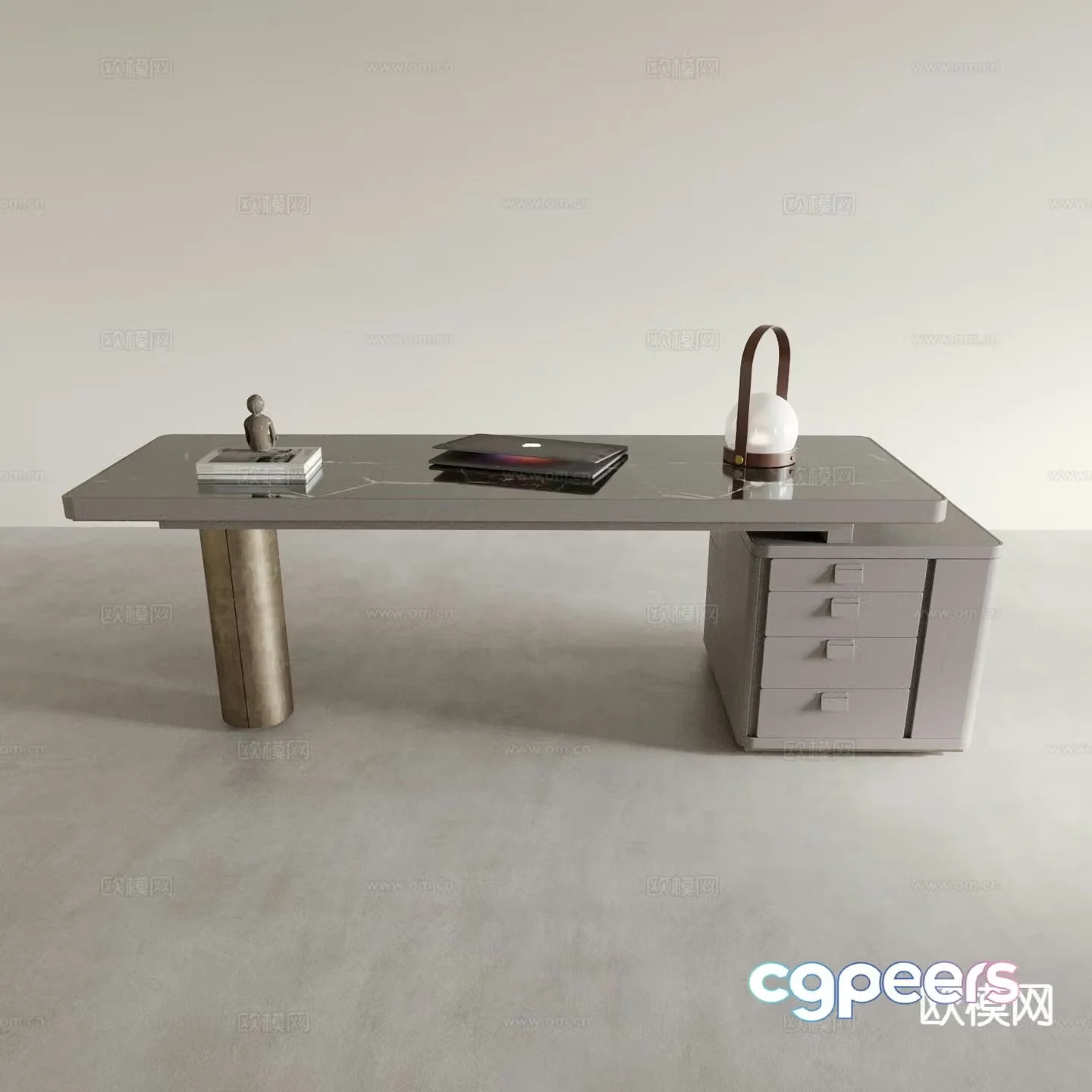 Italian desk manager desk 3d model