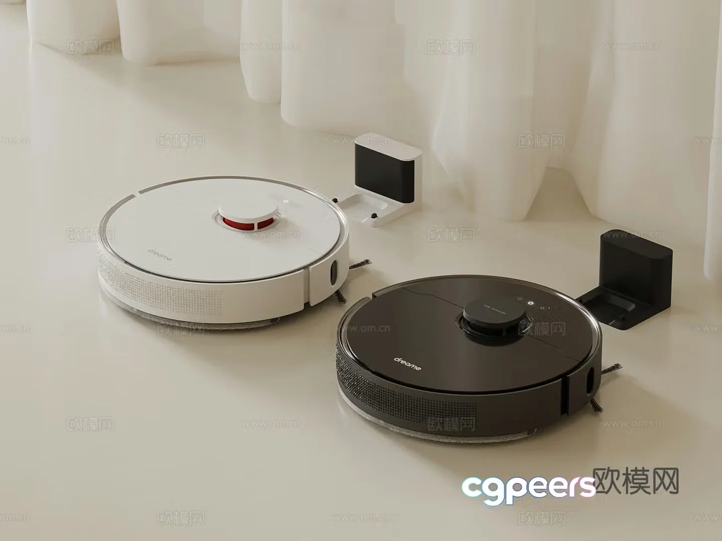 Sweeping robot Modern sweeping robot Intelligent robot 3D model