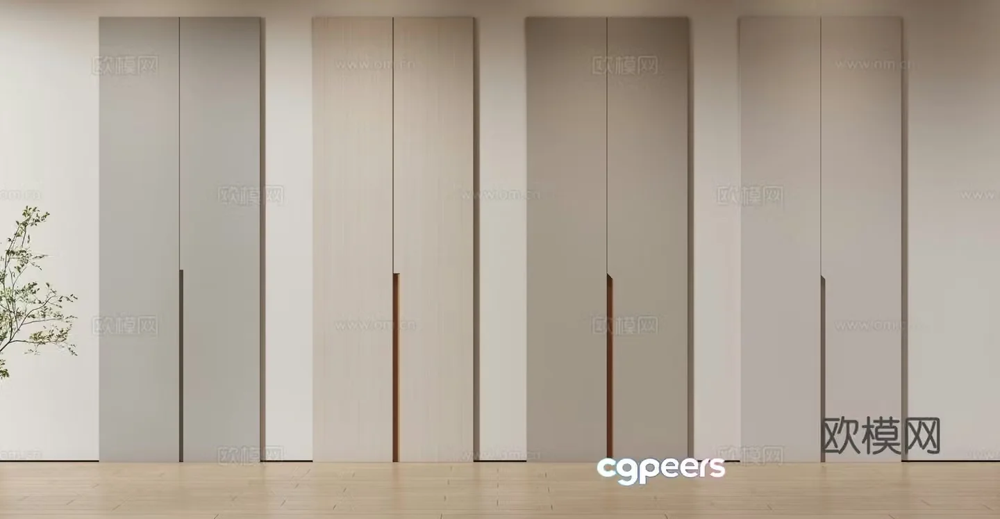 Modern cabinet door cabinet door wardrobe door shoe cabinet door 3d model