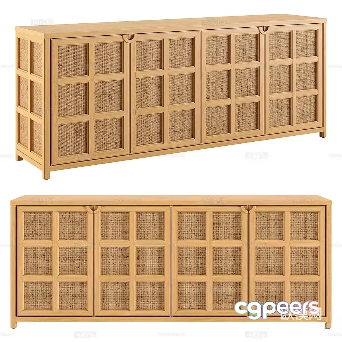 New Chinese style chest of drawers 3D model