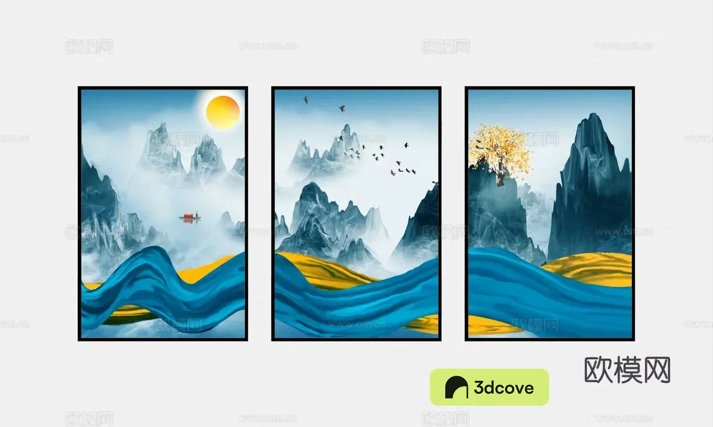 New Chinese style decorative painting landscape painting hanging painting