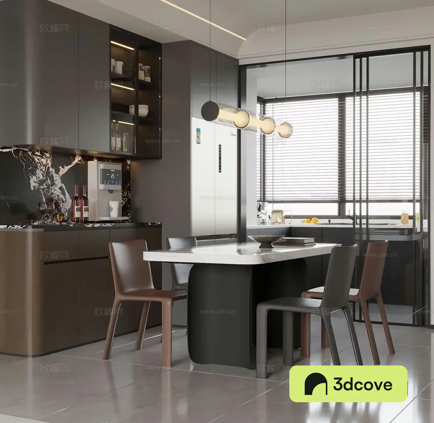 Premium gray restaurant