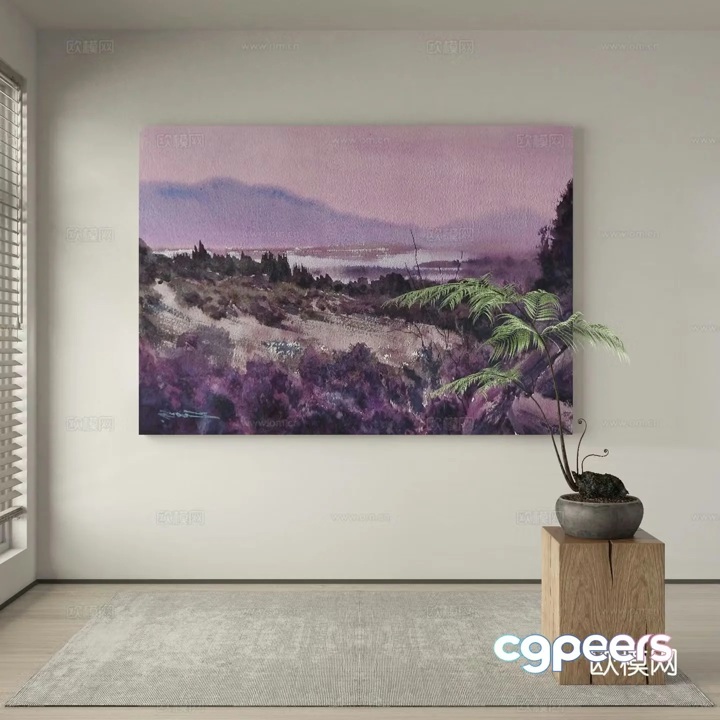 Decorative painting texture painting hanging painting 3d model