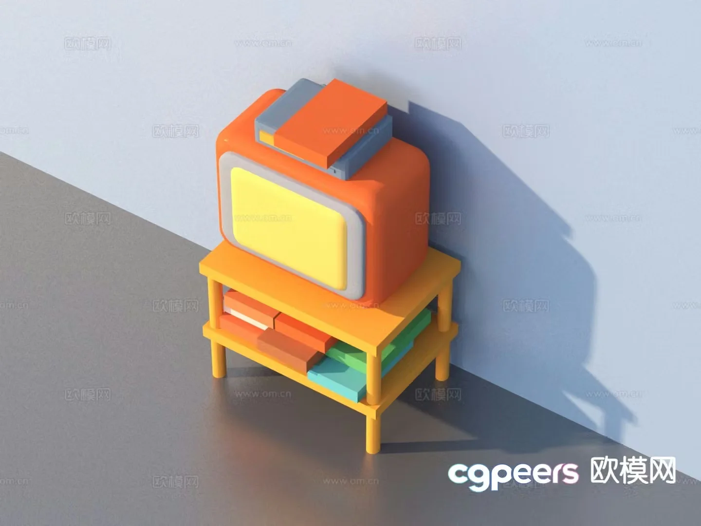 Cartoon toys building block toys sketch 3d model