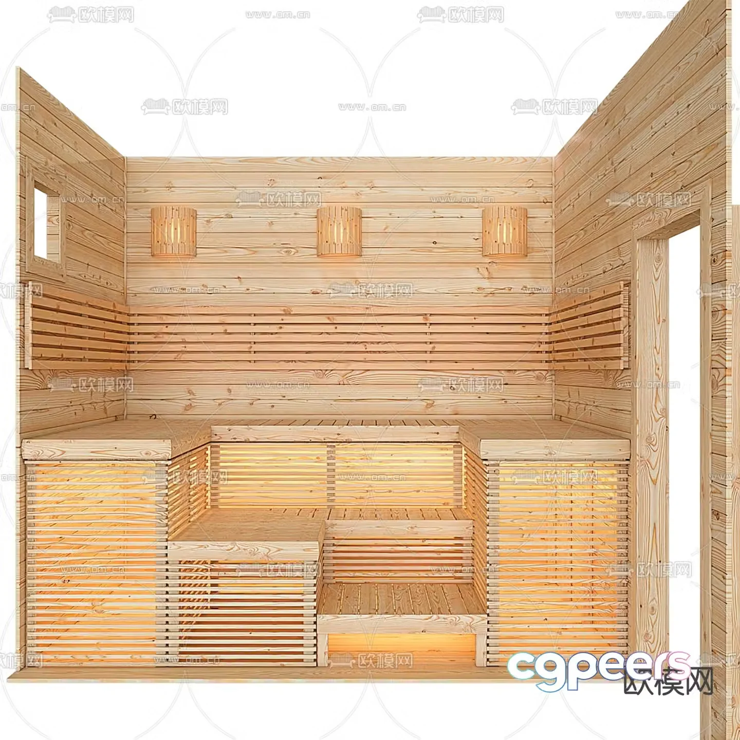 Sauna steam room steam room 3d model