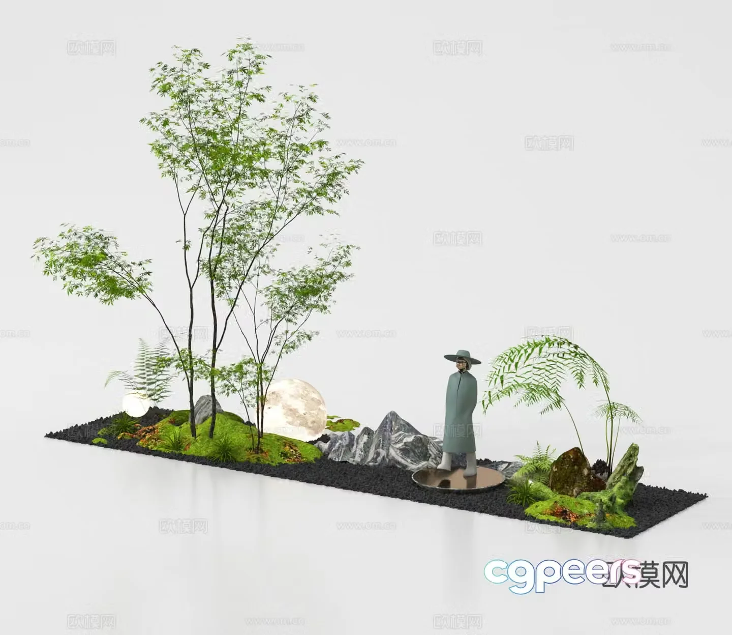 Plant Landscape Garden Landscape Landscape Sketch 3D Model