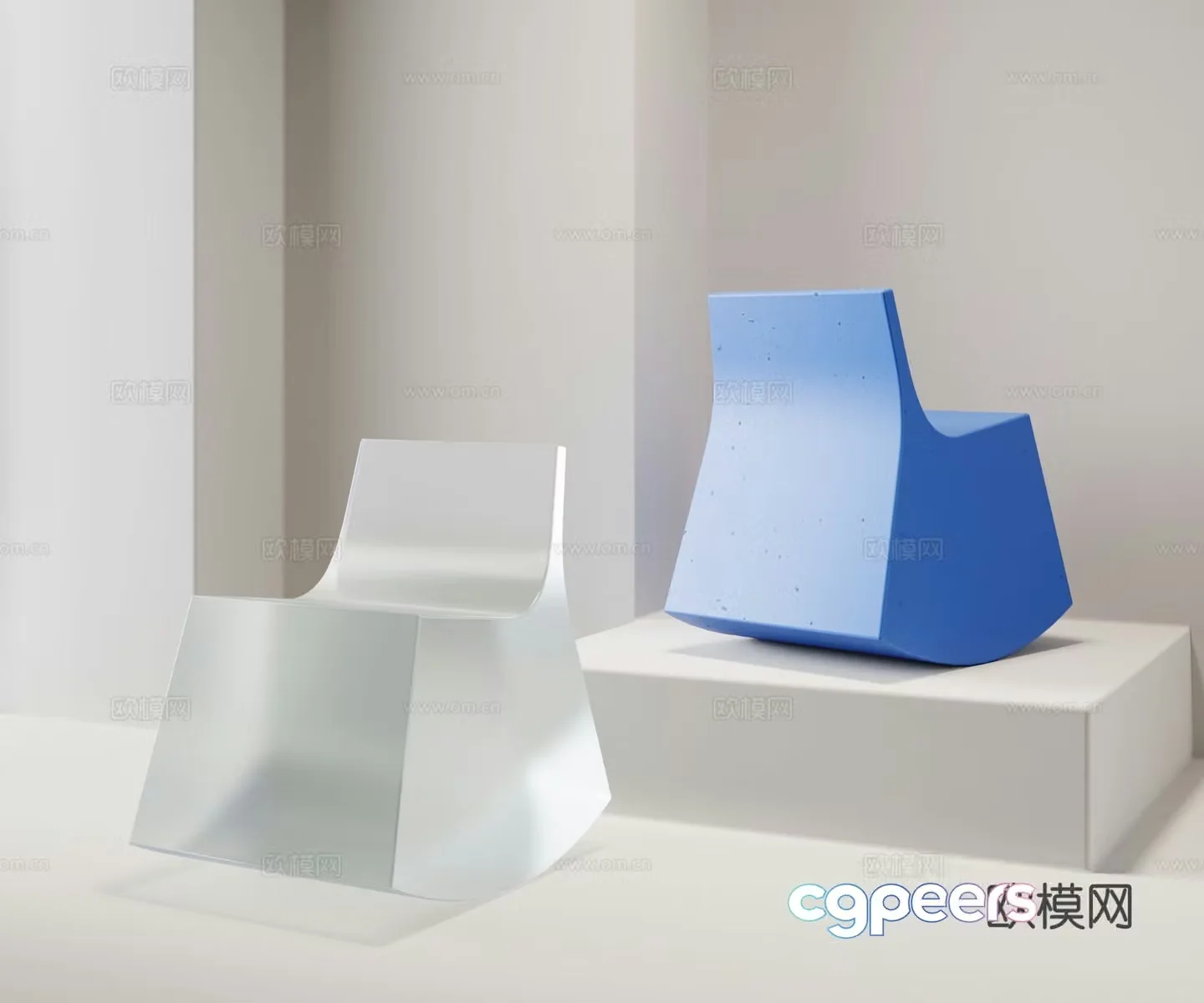 Modern chair leisure chair 3d model