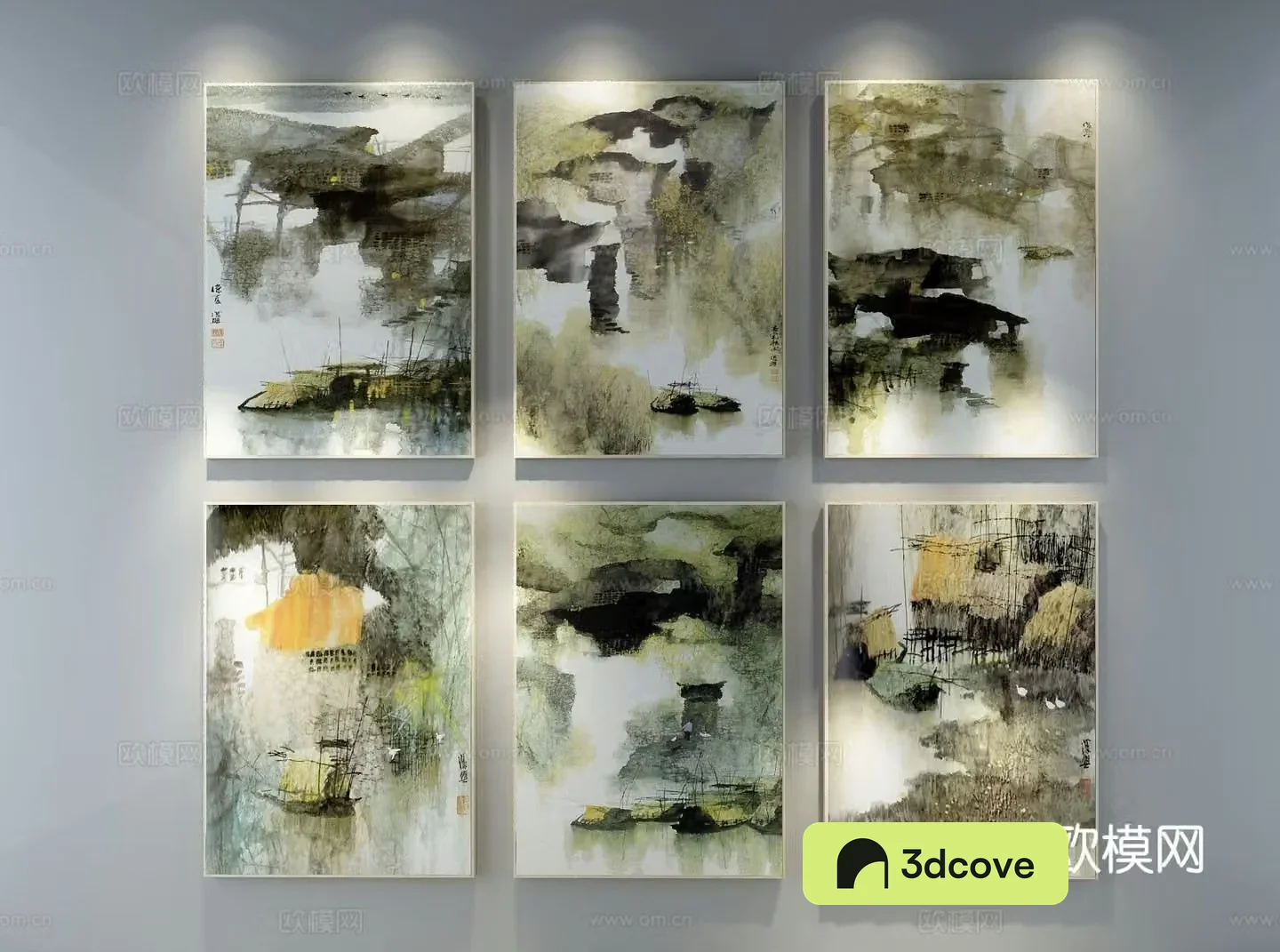 New Chinese style decorative painting landscape painting hanging painting