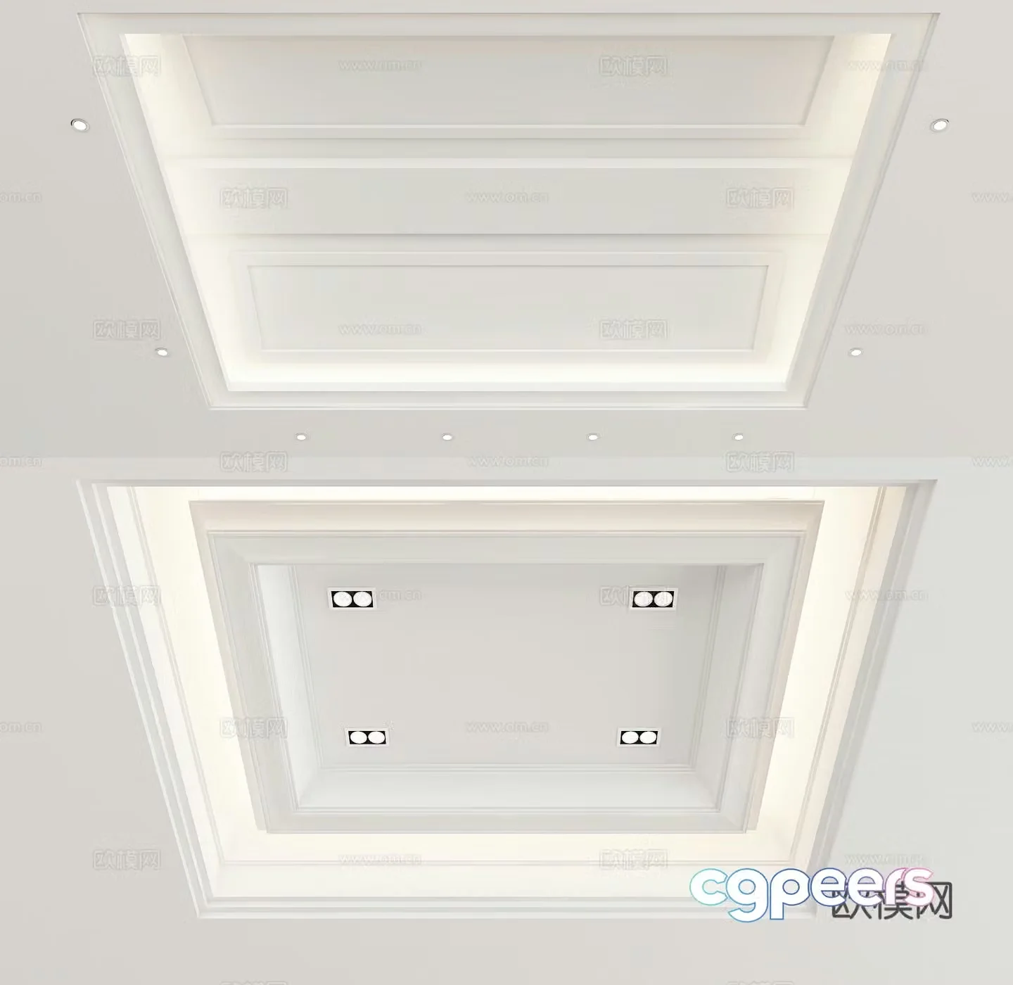 Modern ceiling suspended ceiling 3d model