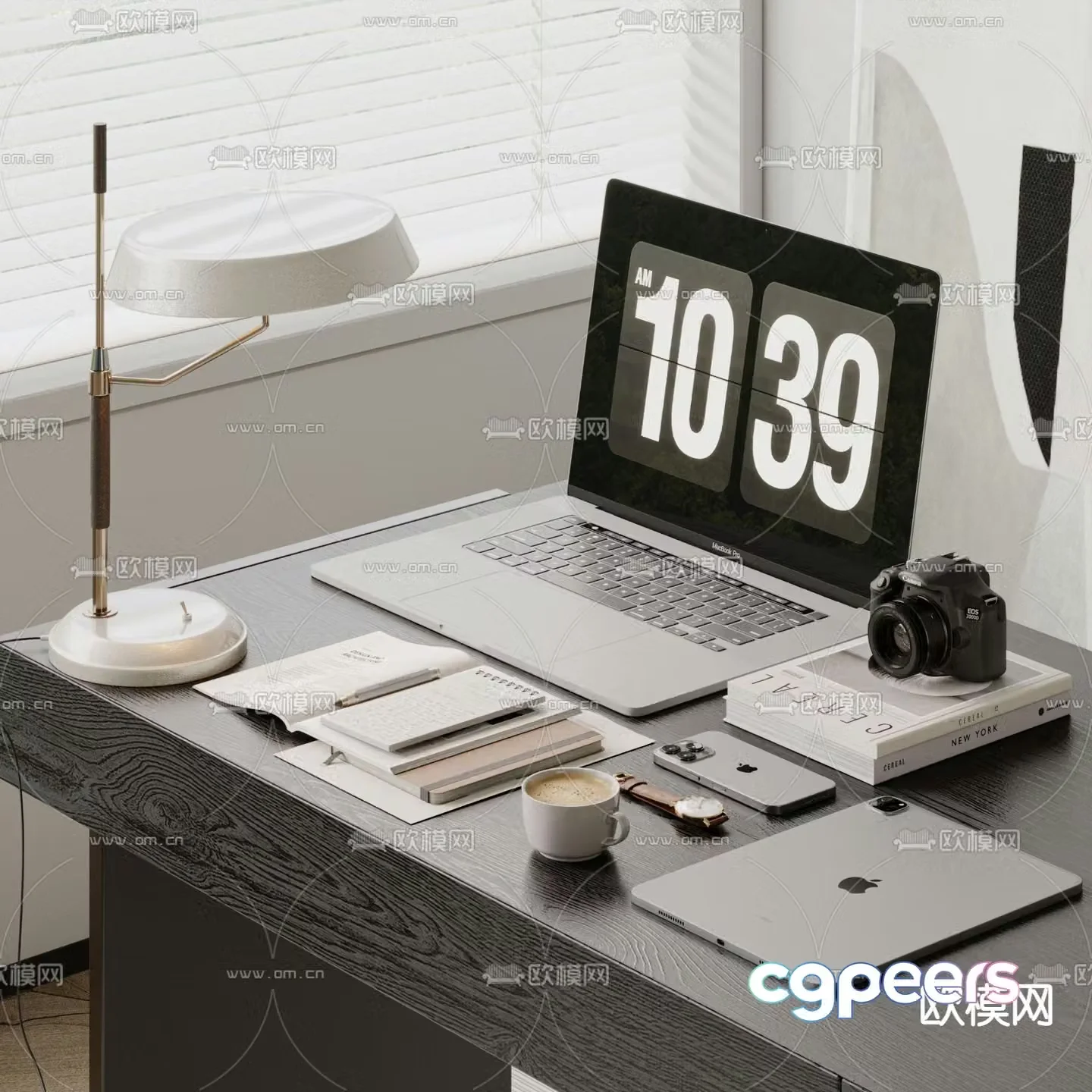 computer camera tablet office supplies 3d model
