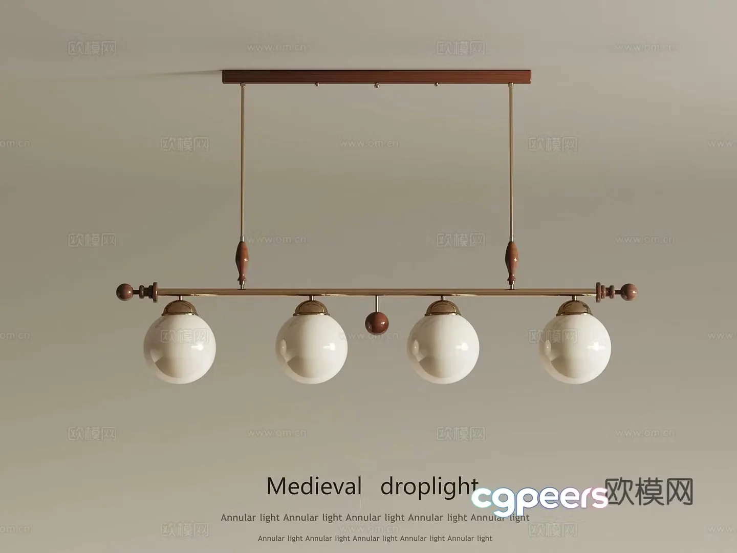French medieval style chandelier restaurant chandelier 3d model