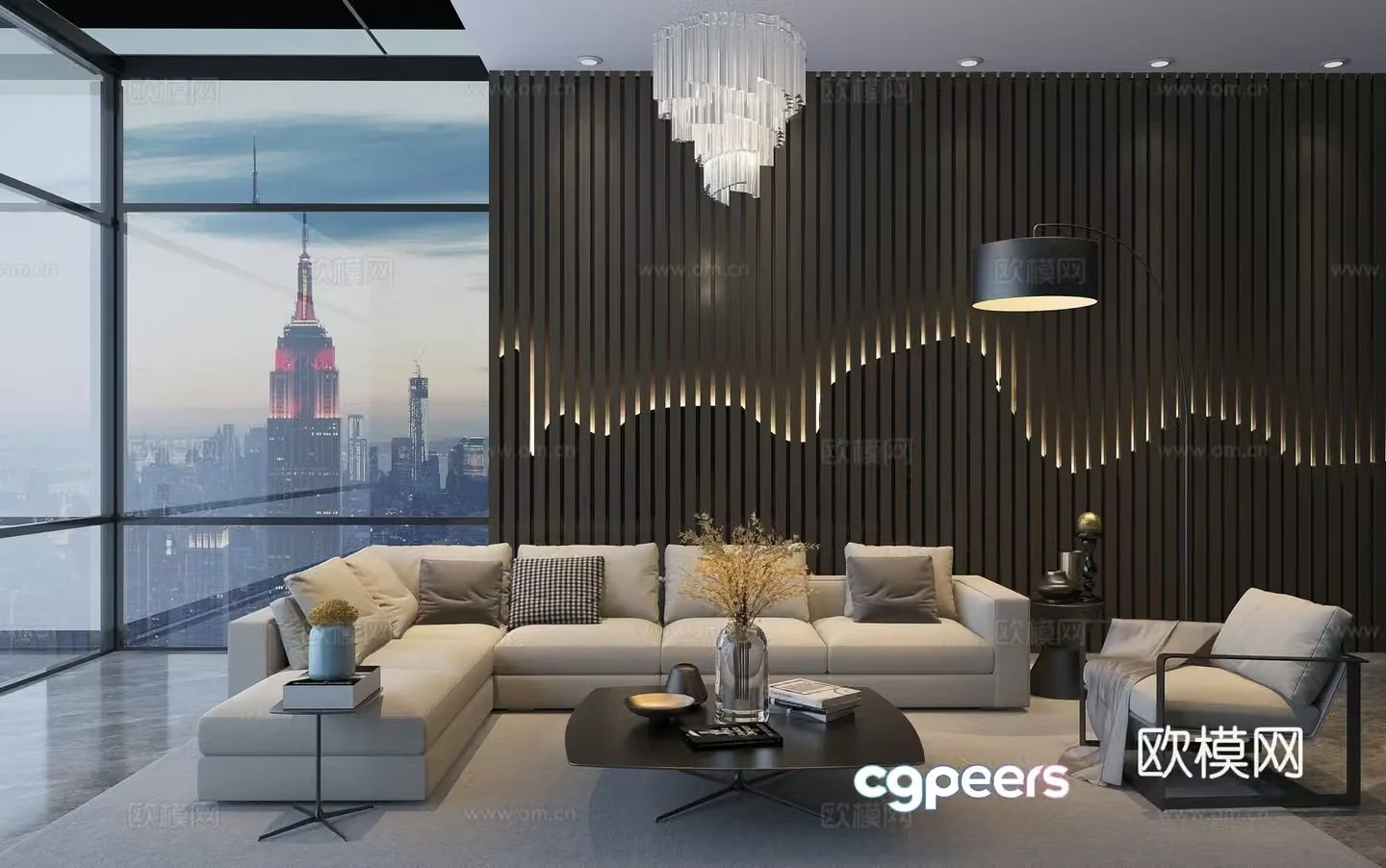 Modern living room 3d model