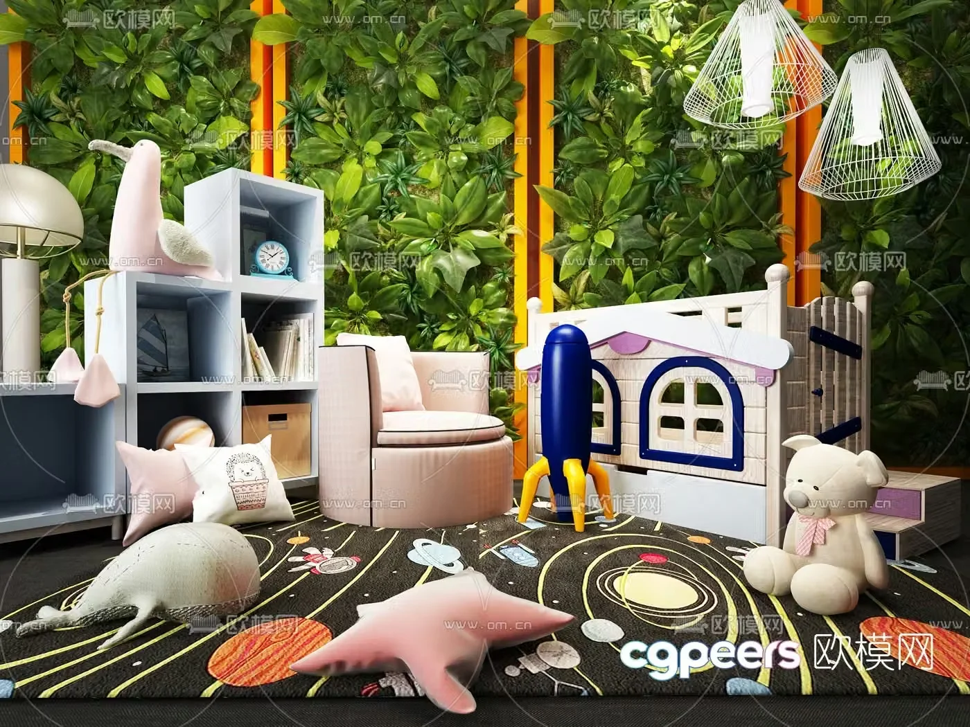 Modern children’s toy sofa 3d model