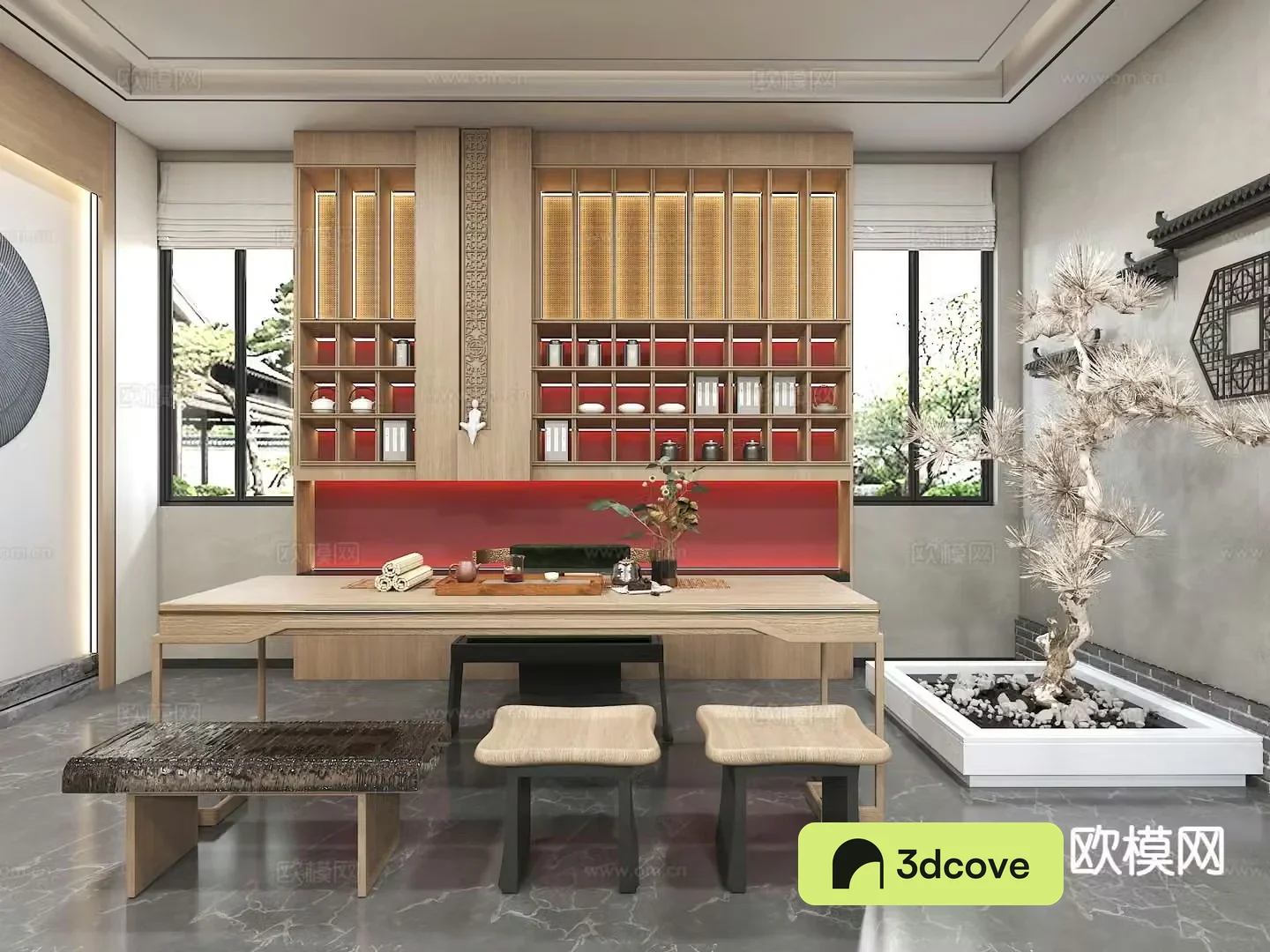 New Chinese Tea Room Study
