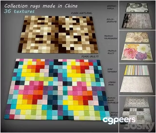 3ds Max Free – Collection of carpets from China