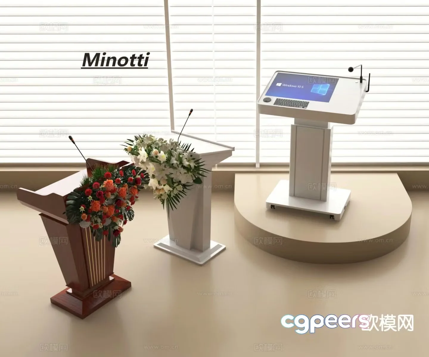 Podium podium podium hosting podium award podium 3D model