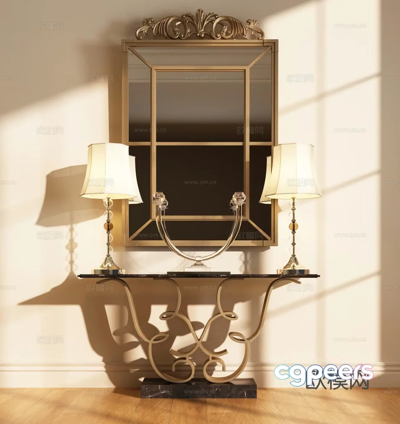 Modern French entrance cabinet 3D model