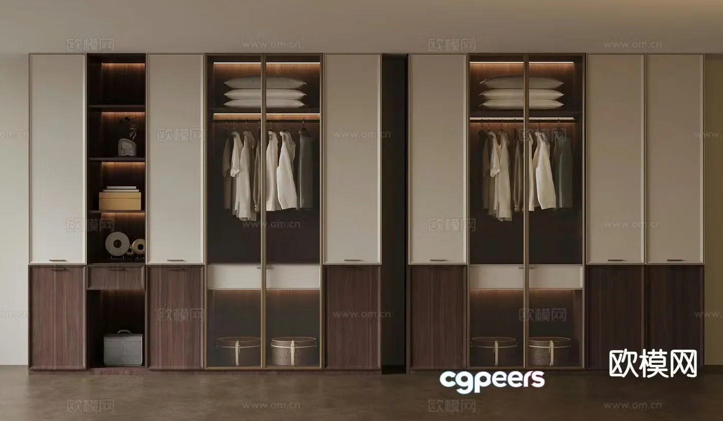 New Chinese style wardrobe 3d model
