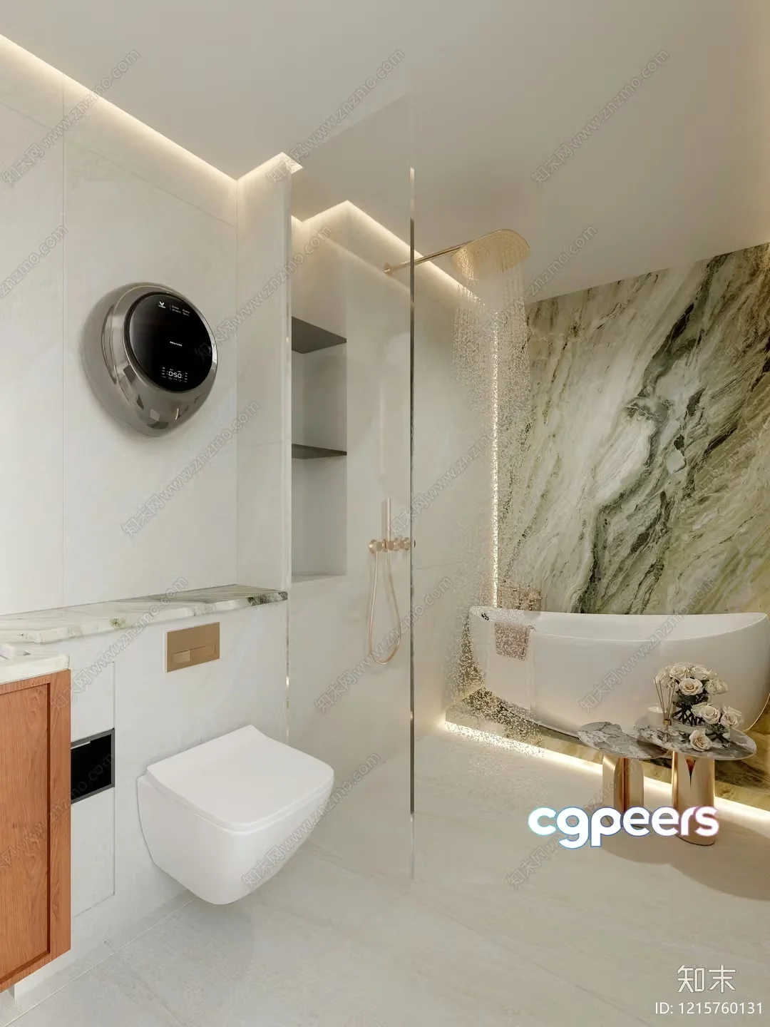 Modern Bathroom Design 3D Model – 10978 – VRAY Render