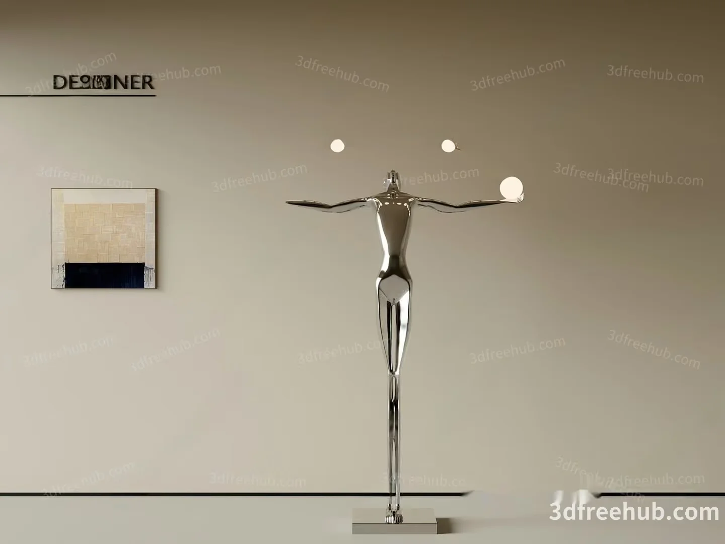 Modern 3D Artwork 3D Model – 21592 – VRAY Render