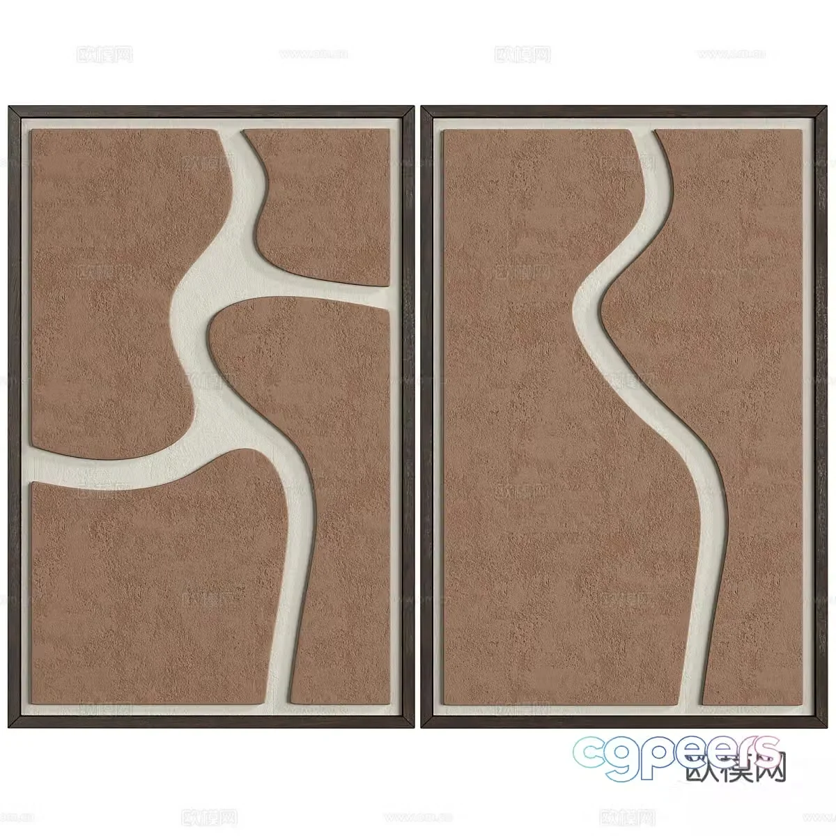 New Chinese style hanging picture frame 3D model