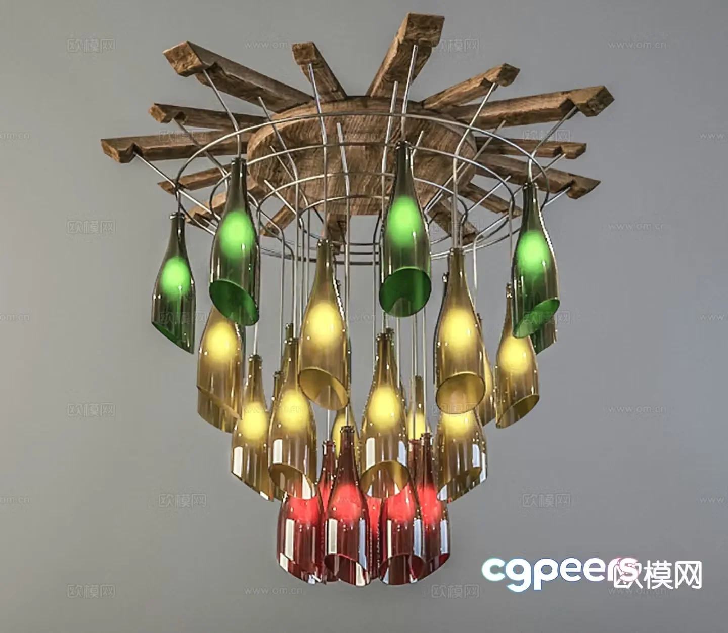 Modern interior chandelier 3d model