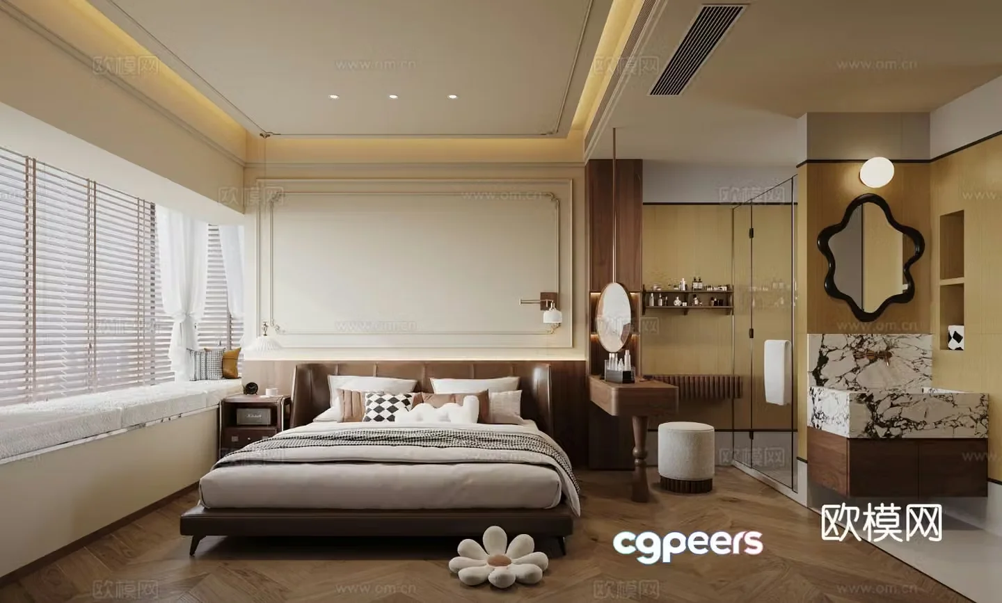 French bedroom master bedroom 3d model