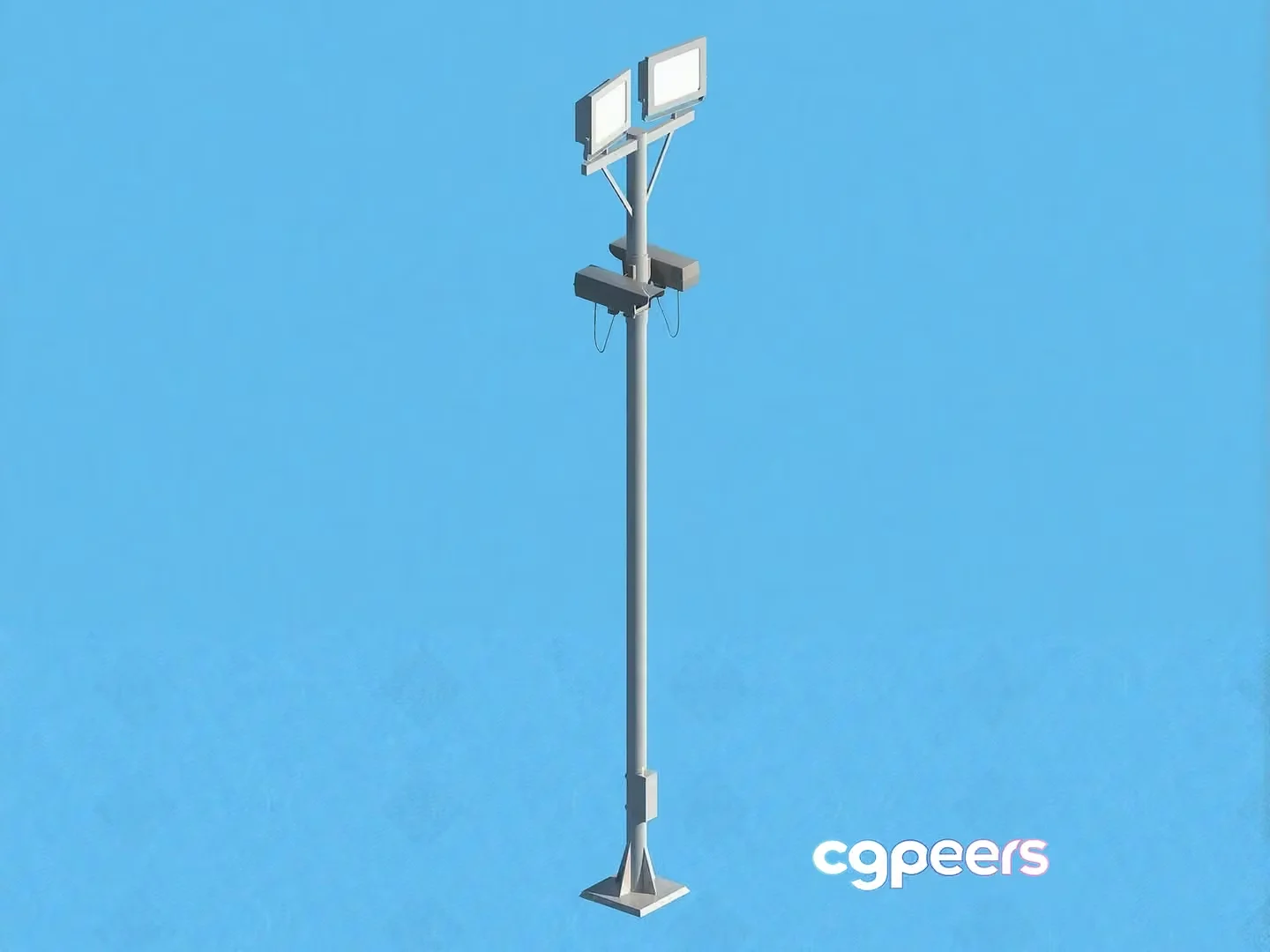 A Streetlight 3D Model – 23716 – VRAY Render