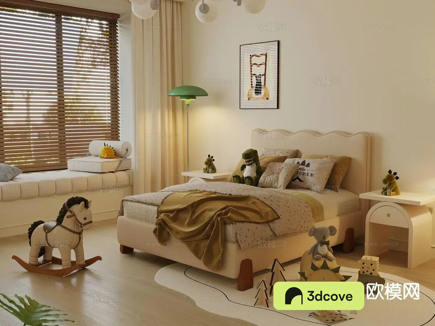Cream style children’s bed