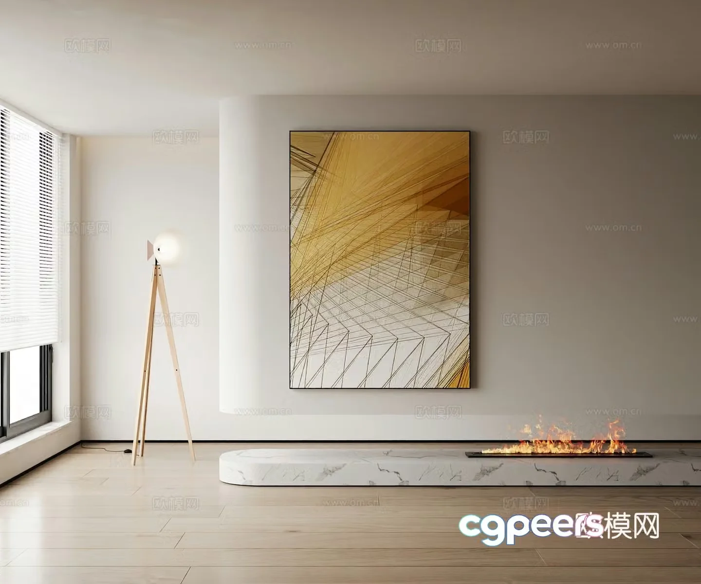 Modern decorative painting 3d model