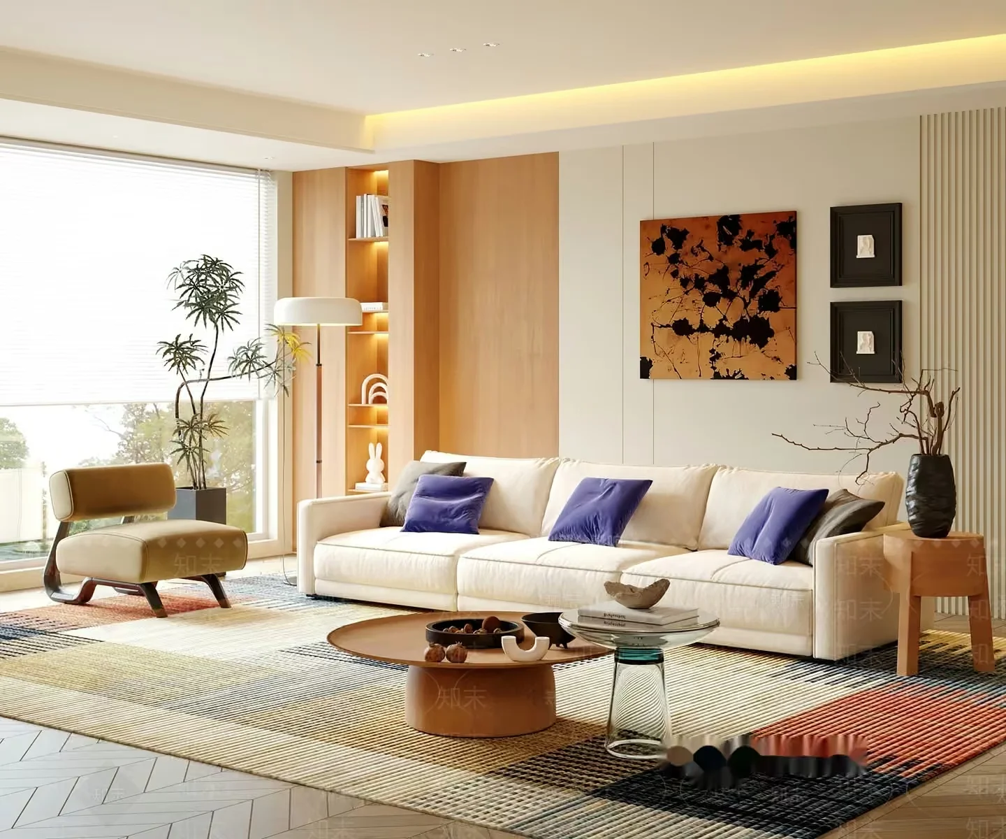 Modern Living Room 3D Model – 10409 – VRAY Render