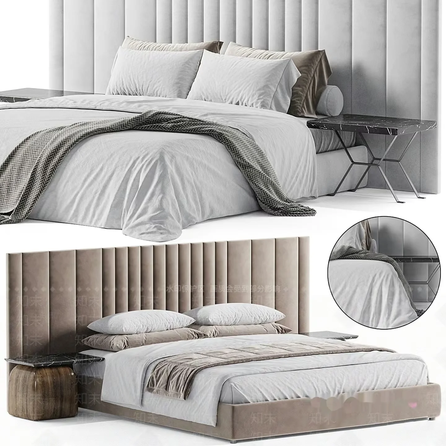 Cozy Modern Bedroom 3D Model – 17732 – VRAY Render