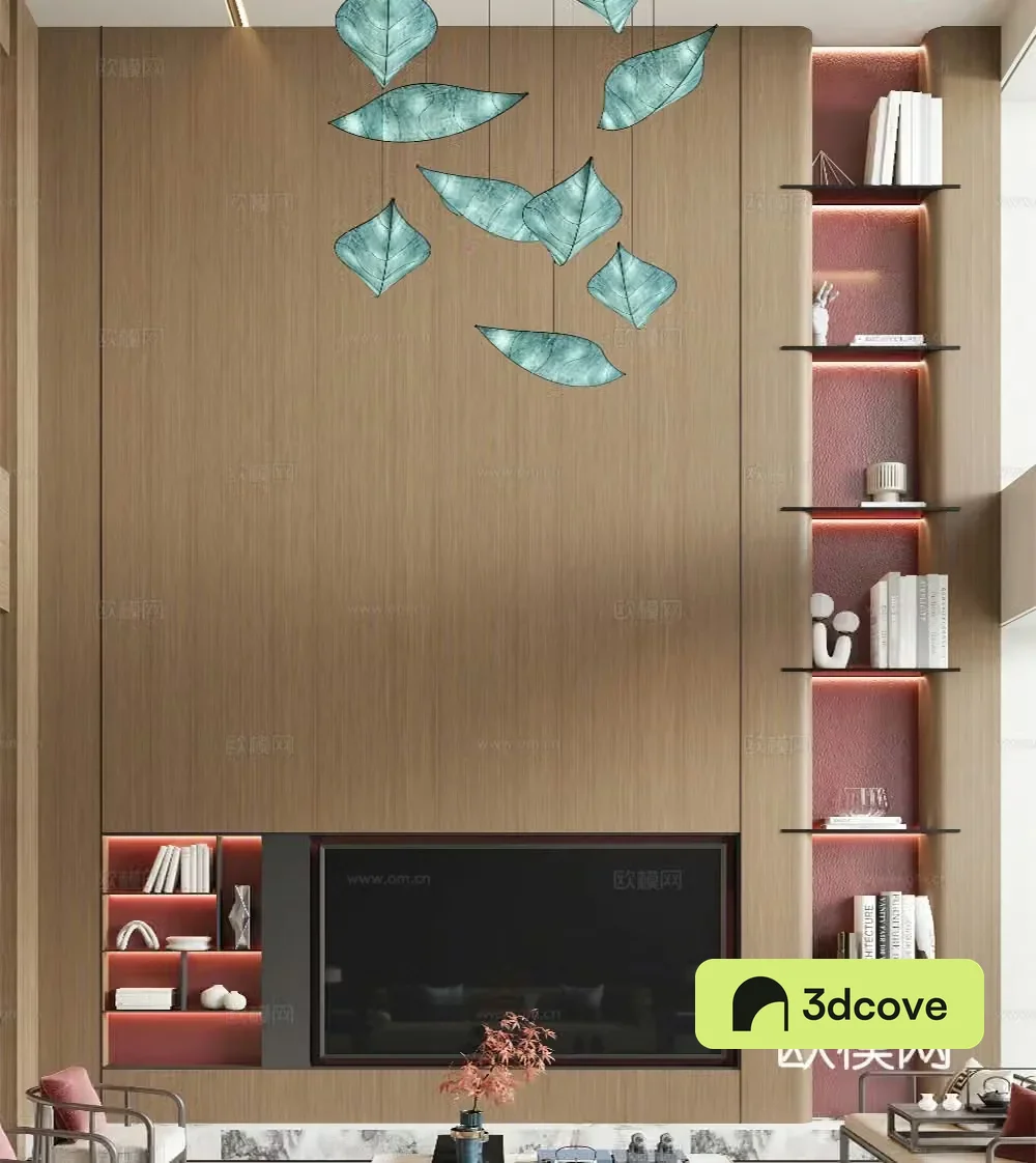 New Chinese TV background wall