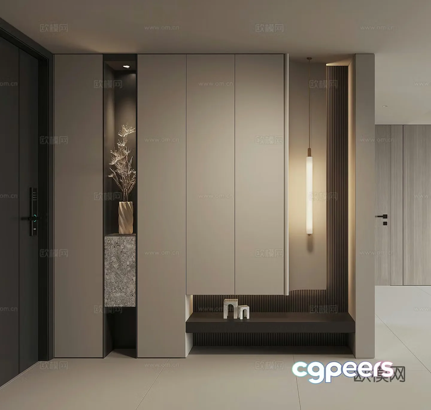 Modern entrance hall 3d model