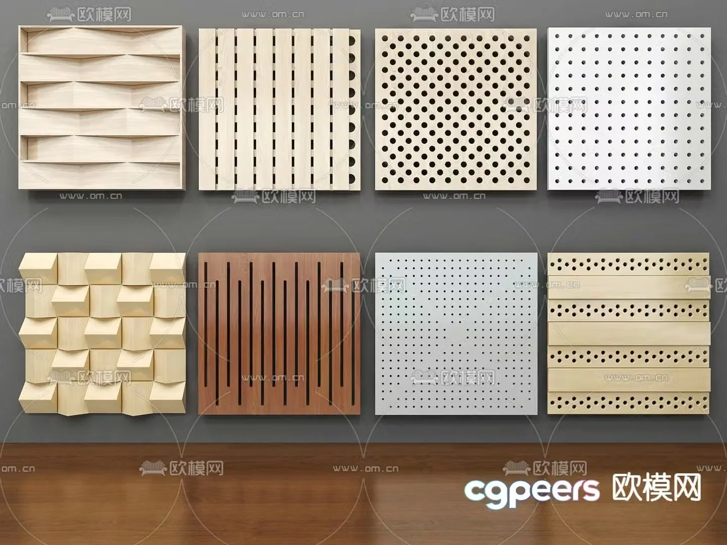 Wall panel Great Wall panel sound-absorbing board 3D model