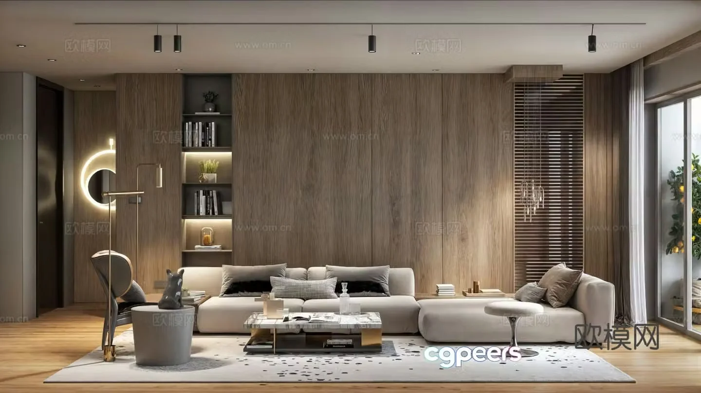 Modern living room 3d model