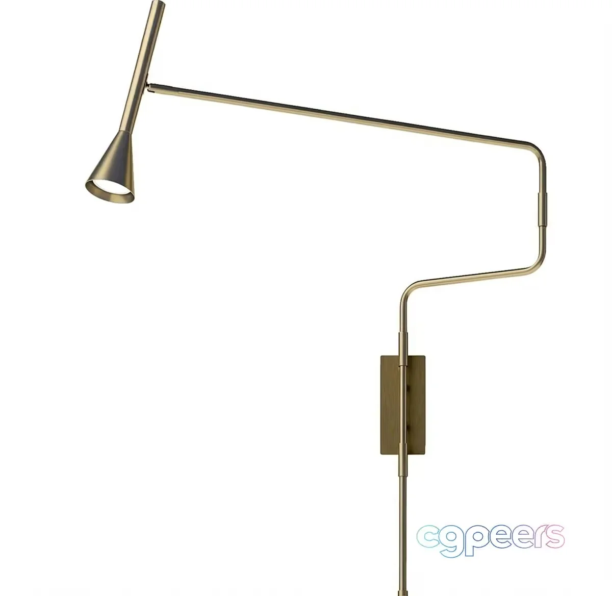 Gold Light Fixture 3D Model – 20741 – VRAY Render