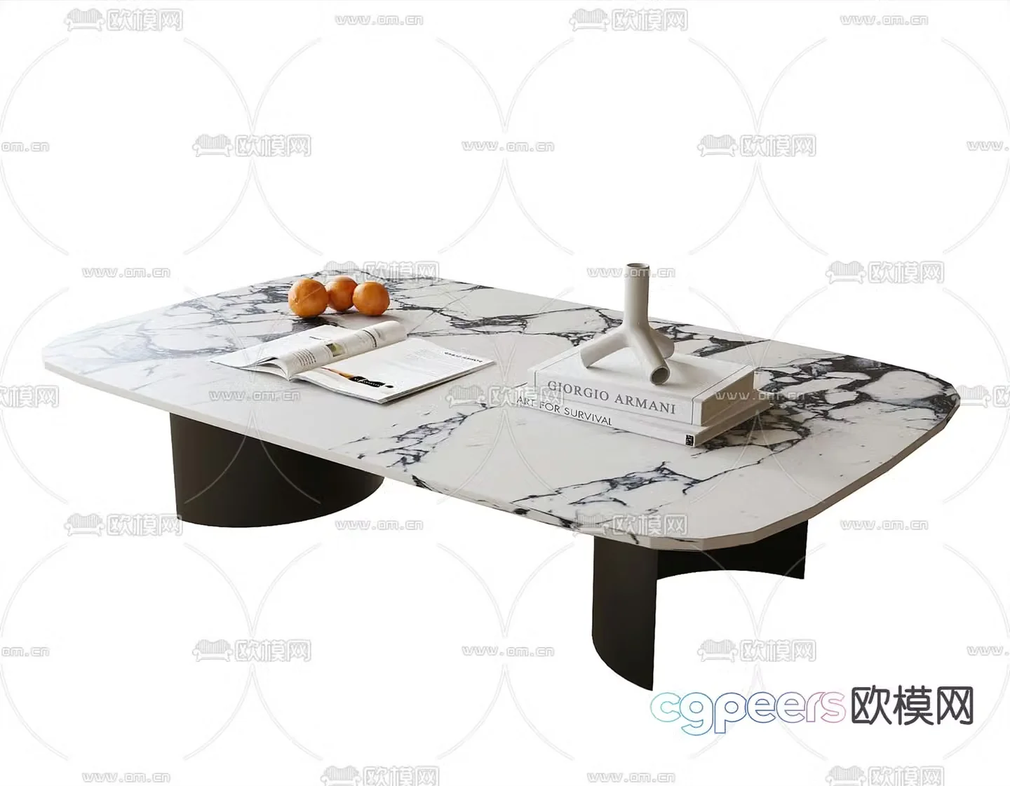 Marble coffee table 3d model