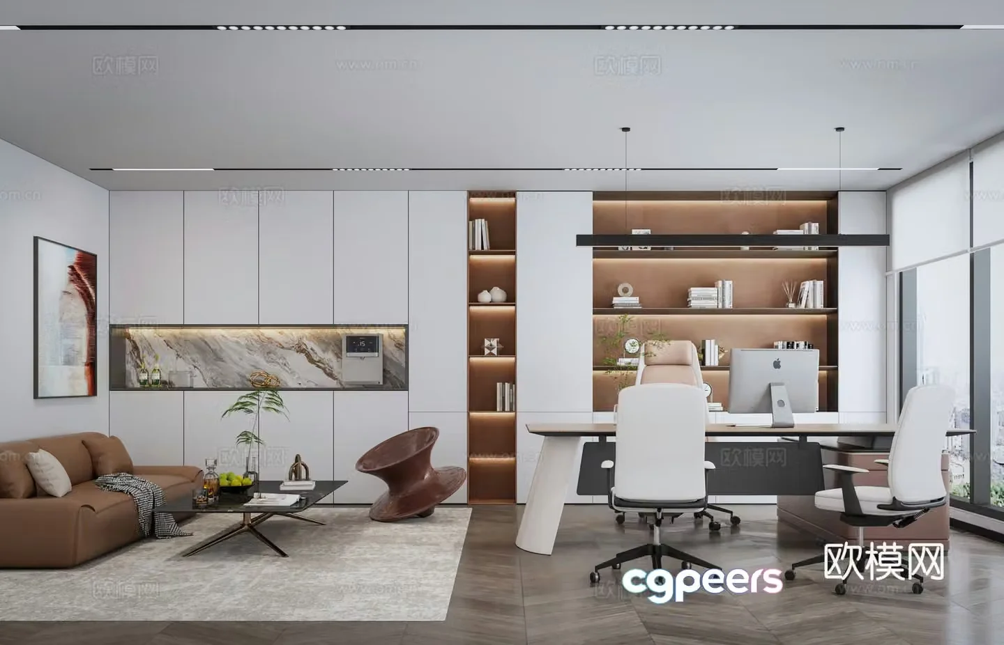 Modern general manager office 3d model
