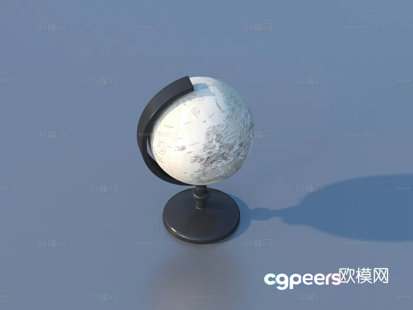 Globe World Map 3D Model