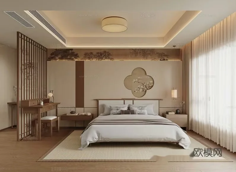 Cozy Bedroom 3D Model – 20358 – VRAY Render