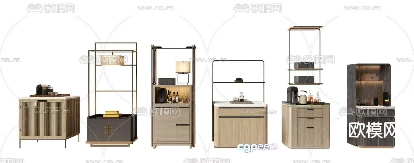 Sideboard tea cabinet 3d model