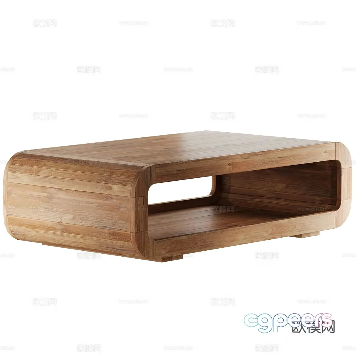 New Chinese Vacry solid wood coffee table 3D model