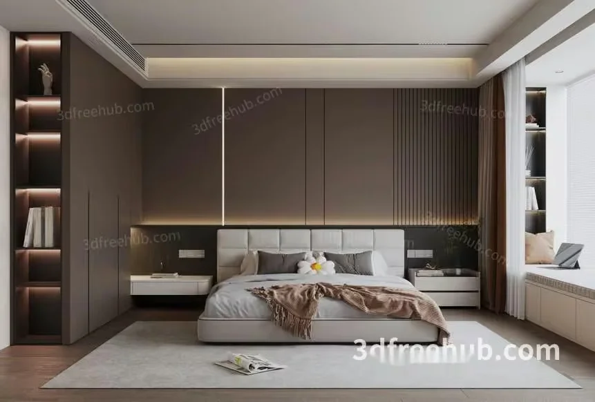 Cozy Bedroom 3D Model – 23005 – VRAY Render