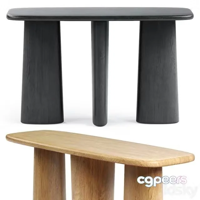 3ds Max Free – ANTHROPOLOGIE Kalle Sculptural Oak Console